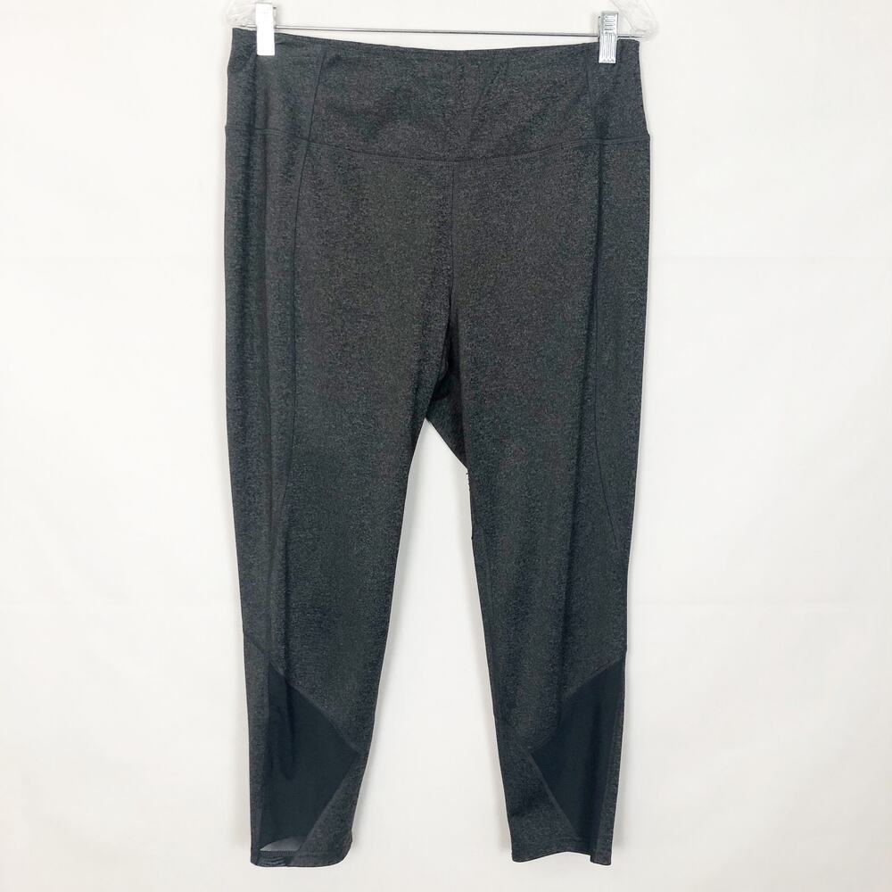 Avia High Rise Athletic Charcoal Mesh Leggings Size Large